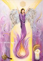 Leinwandbild (Druck) * Engel zur energetischen Hausreinigung * 40 x 60 oder 50 x 70 cm